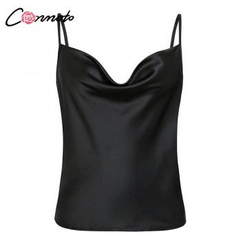 Club Satin Women Solid Camis Top Spaghetti Strap Summer Camis Shirts Backless Solid Sexy Casual Basic Tops 